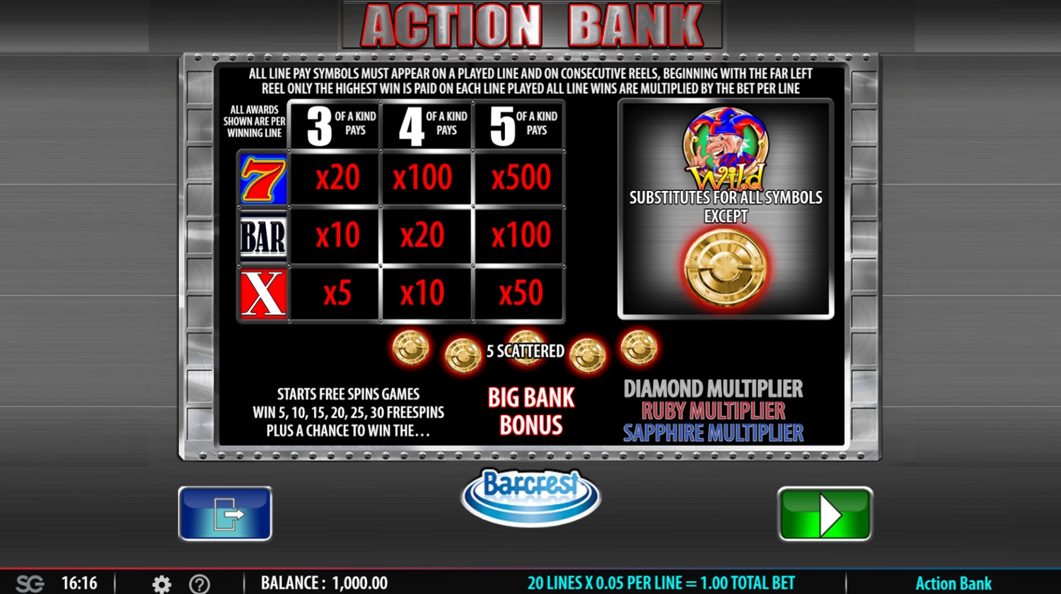 Screenshot Action Bank 2 