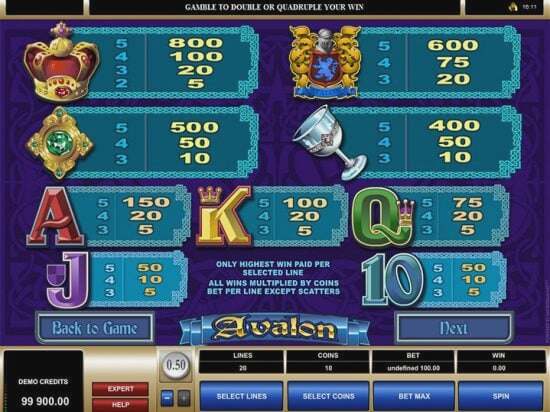 Screenshot Avalon Slot Review 2 