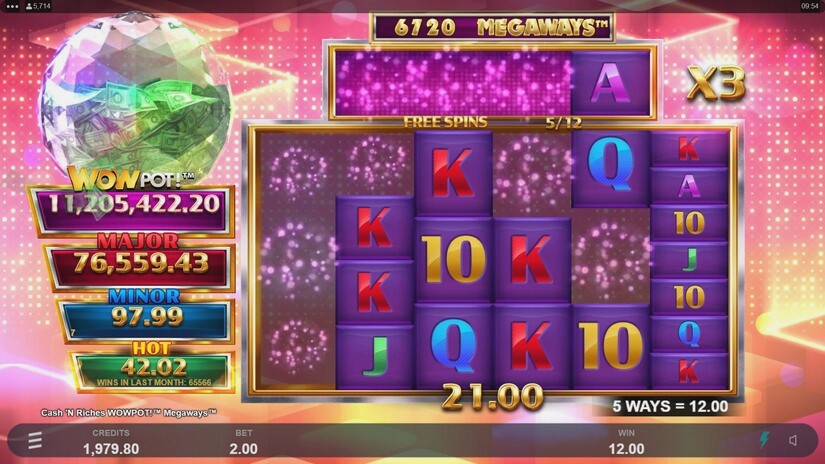 Screenshot Cash ’N Riches WOWPOT! Megaways 6 