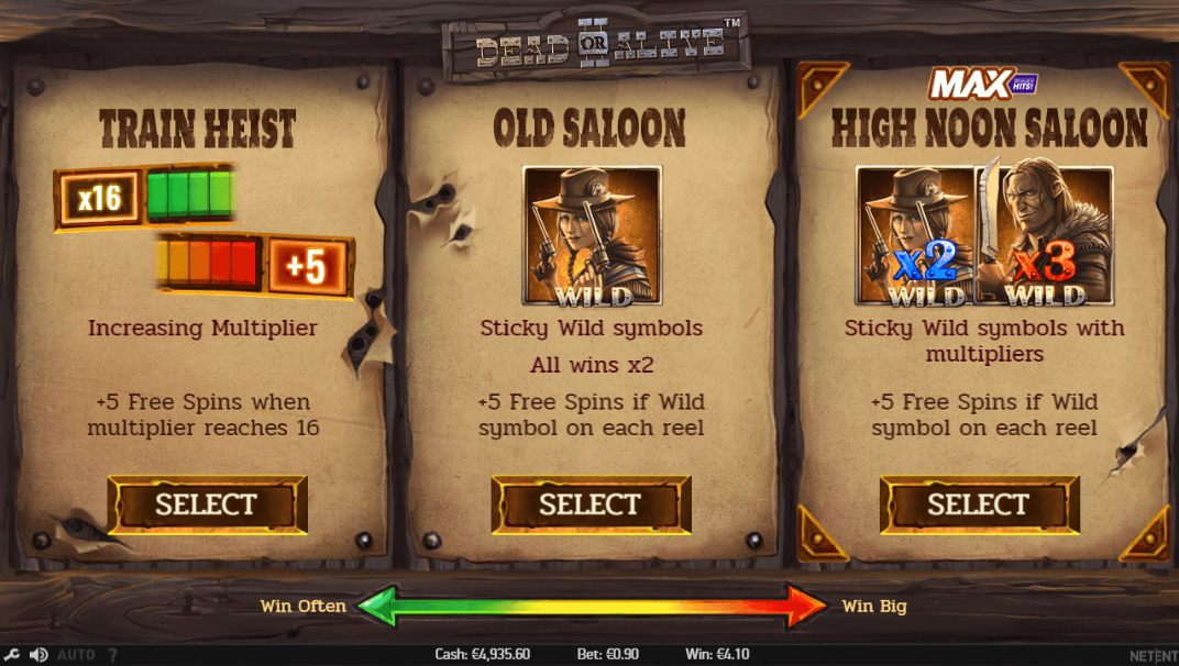 Screenshot Dead or Alive 2 Slot Review 3 